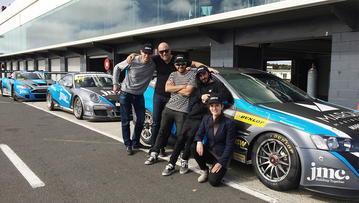 Caramel Team with race car